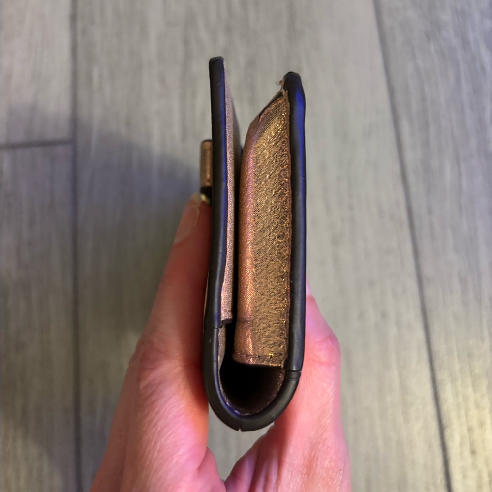 Anne Klein Peach Pink & Gold Bow Accent Cellphone Wallet - Picture 4 of 13